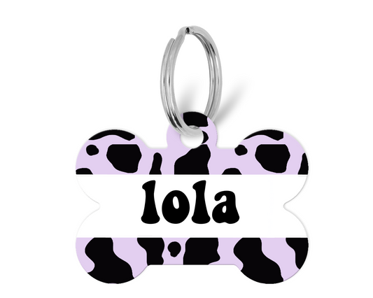 cow print tag