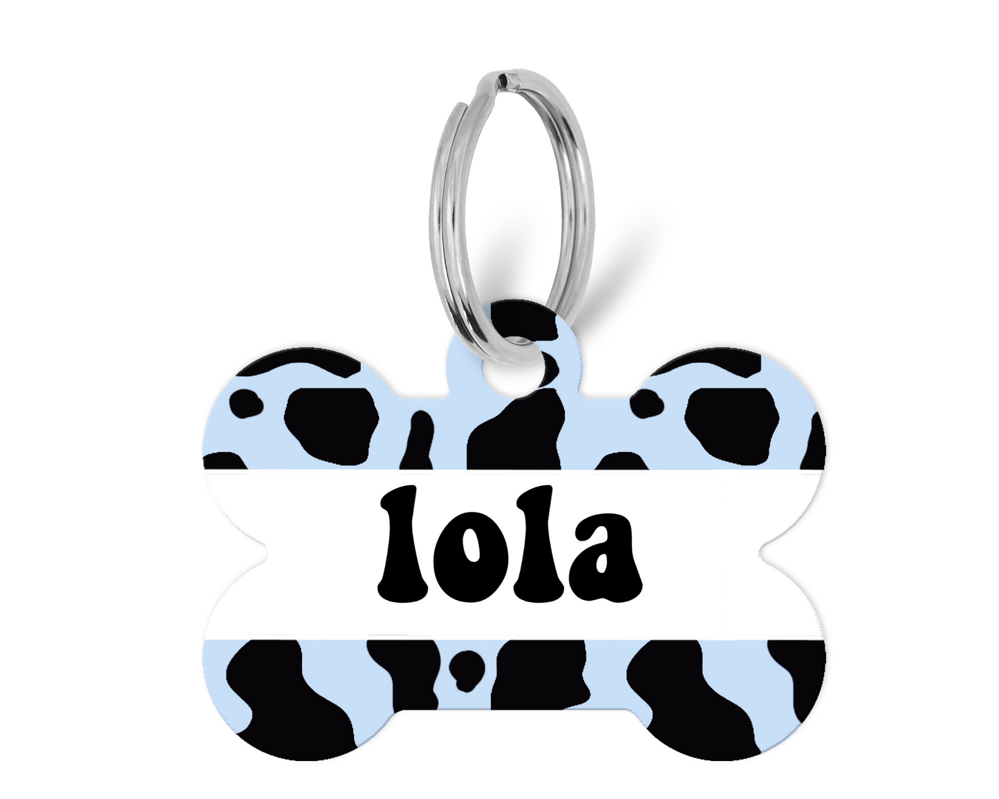 cow print tag