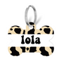 cow print tag