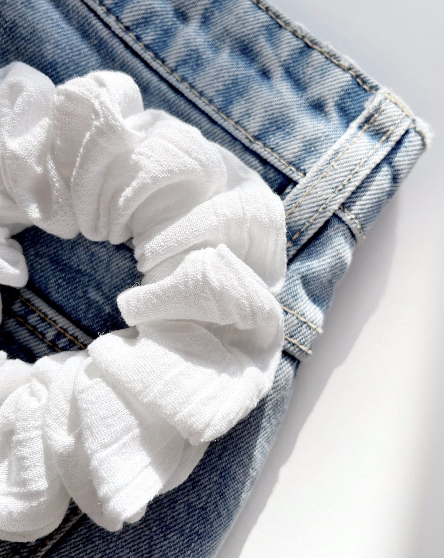 cheesecloth scrunchies